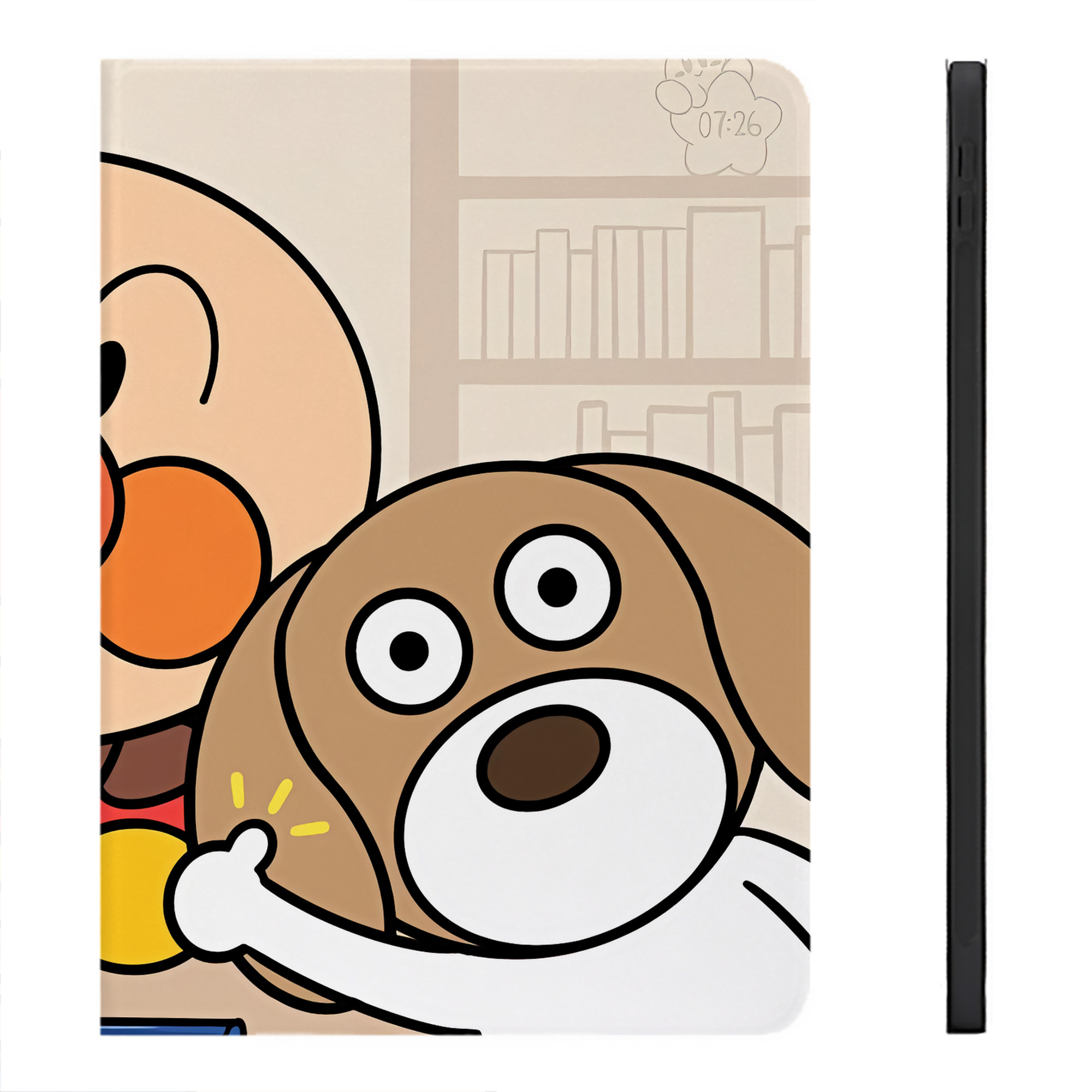 （画像用） アンパンマン Anpanman IPadケース ペンホルダー付き ブックスタイルデザイン
